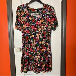 Vintage Joni Blair Floral Button Down 90s Romper